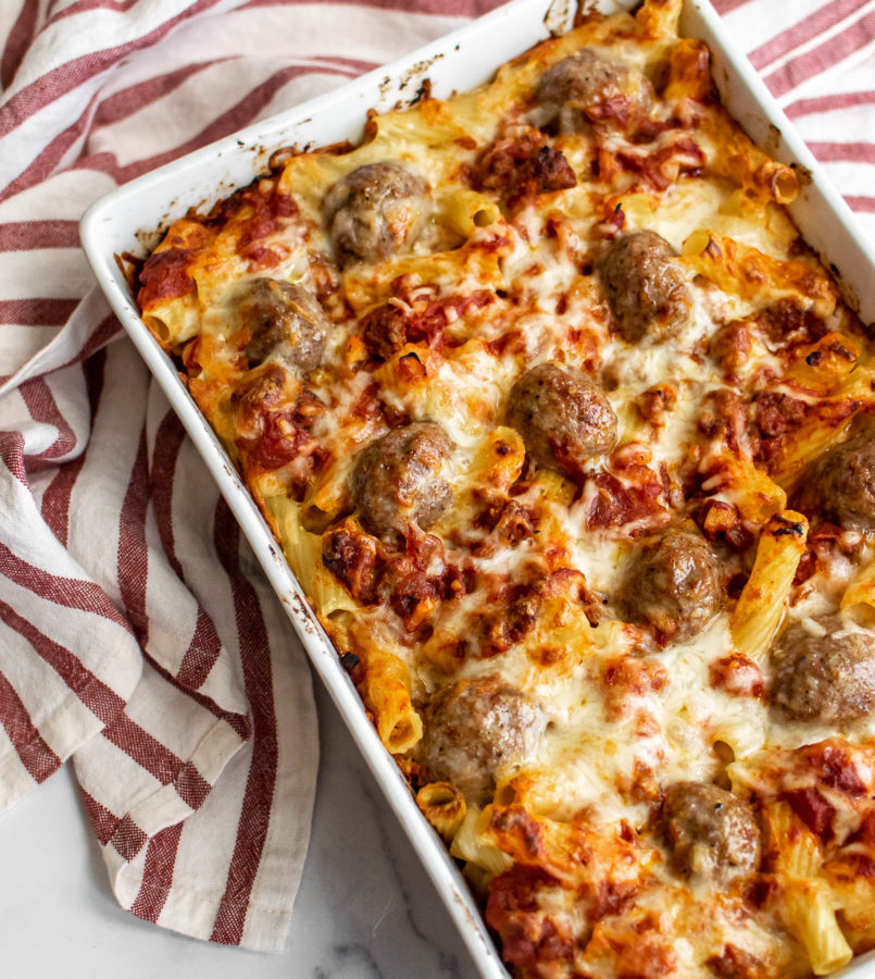 Baked Pasta with Meatballs