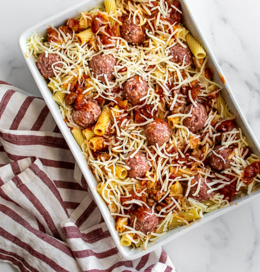 Baked Pasta with Meatballs