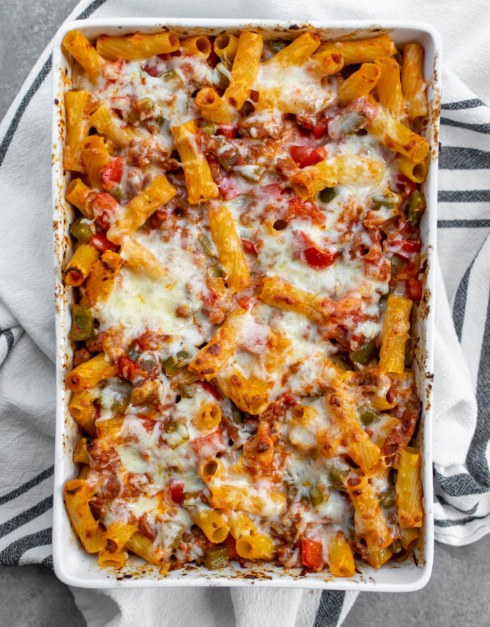 Sausage and Pepper Pasta Bake 