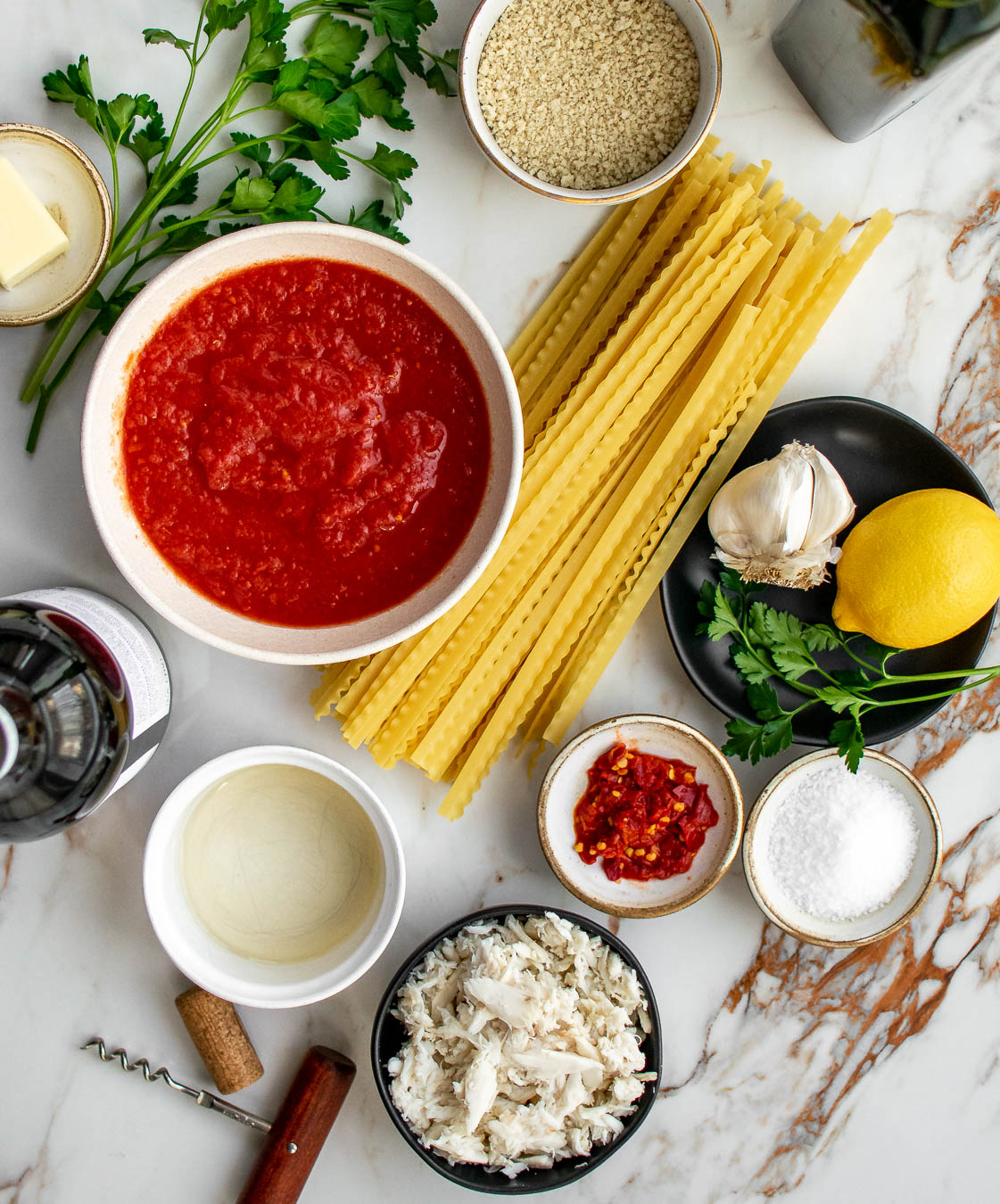 Pasta with Spicy Crab Sauce | Carolyn's Cooking